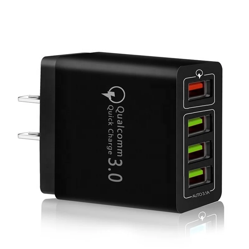 30W Quick Charge QC3.0 4USb Port Wall Charger Rapid Chargers Adapter For Ipad IPhone Samsung Android phone Pc, 8 colors
30W Quick Charge QC3.0 4USb Port Wall Charger Rapid Chargers Adapter For Ipad IPhone Samsung Android phone Pc, 8 colors