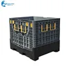 Heavy duty large reusable industry use storage IBC industrial stackable folding collapsible plastic bulk container