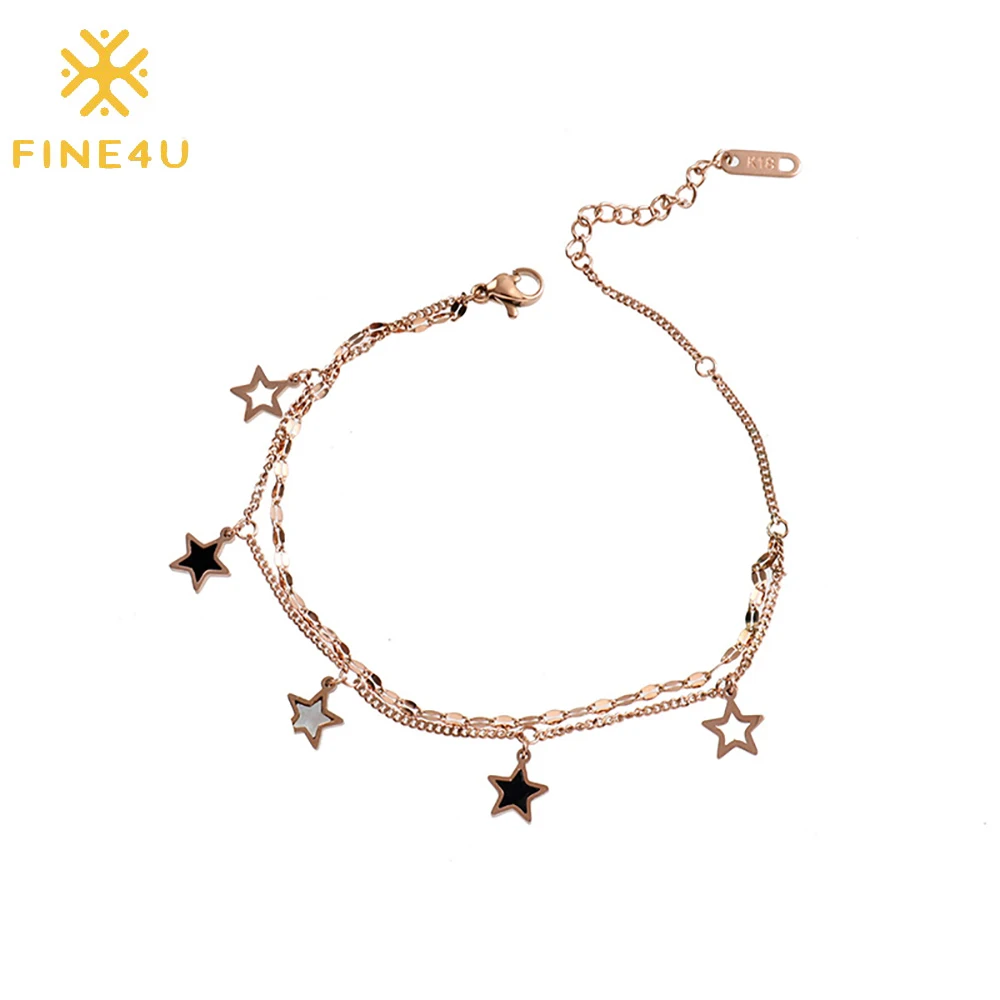 Cute girlfriend gift rose gold plated stainless steel women jewelry charm star bracelet
Cute girlfriend gift rose gold plated stainless steel women jewelry charm star bracelet