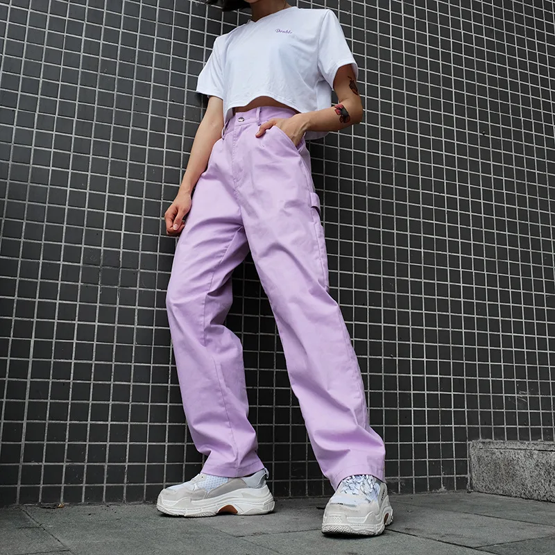 2021 Women Trousers Street Shooting Purple Loose Straight Leg Women High Waist Loose Slim Casual Pants
2021 Women Trousers Street Shooting Purple Loose Straight Leg Women High Waist Loose Slim Casual Pants