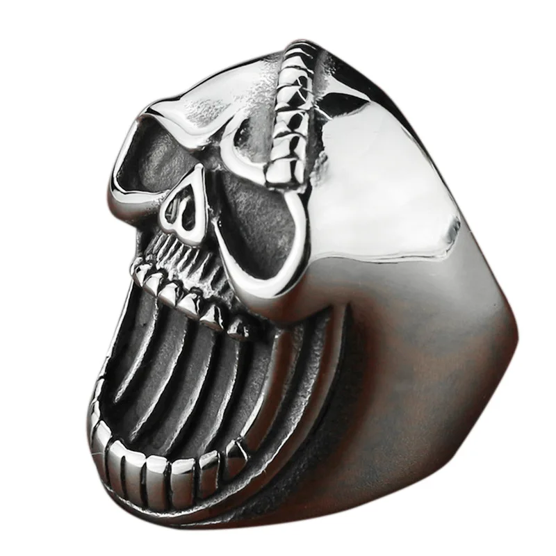 2021 Bottle Opener Function Halloween Gift Jewelry Fashion Trendy Popular Silver Stainless Steel Men's Skull Head Ring, Steel color
2021 Bottle Opener Function Halloween Gift Jewelry Fashion Trendy Popular Silver Stainless Steel Men's Skull Head Ring, Steel color