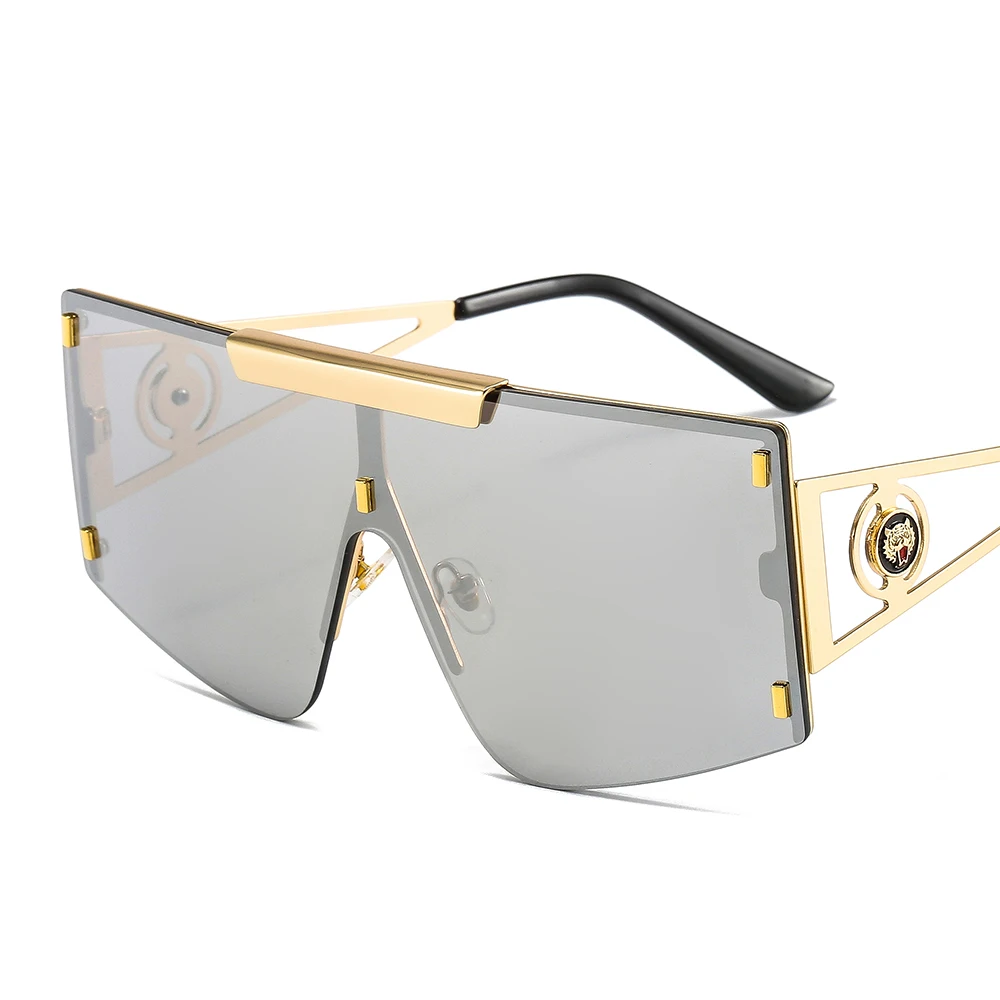 New Fashion One Piece Large Frame Wind Mirror Men And Women Windproof Metal Sunglasses Personality Tiger Head Sunglasses
New Fashion One Piece Large Frame Wind Mirror Men And Women Windproof Metal Sunglasses Personality Tiger Head Sunglasses