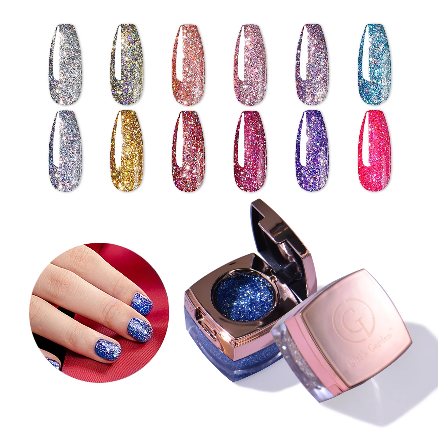 Girls Garden Nail Products 2021 5ml Colorful Reflective Glitter Flash Gel Soak Off Manicuring Uv Gel Polish
Girls Garden Nail Products 2021 5ml Colorful Reflective Glitter Flash Gel Soak Off Manicuring Uv Gel Polish