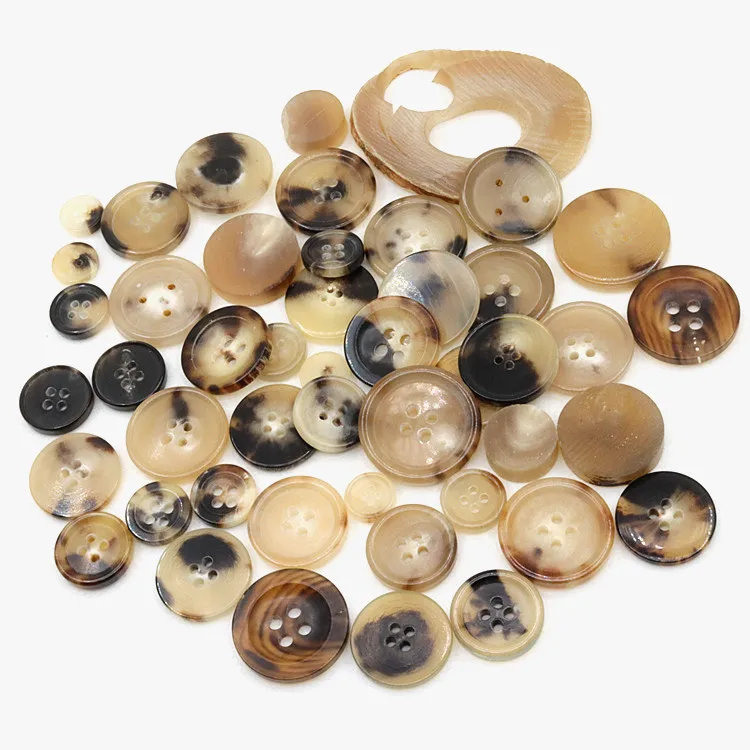 Factory wholesale fashion custom logo natural horn material horn button, Customizable colors
Factory wholesale fashion custom logo natural horn material horn button, Customizable colors