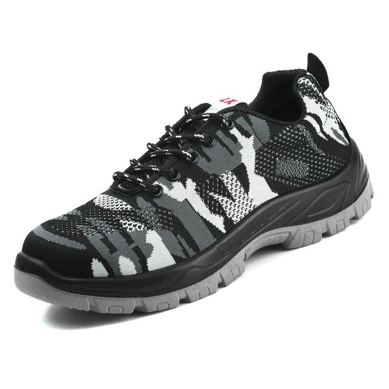 Safety Shoes Original Factory Cheap Breathable Fly knit Light Weight Camouflage Steel Toe Labor Protection Shoes, Red green grey
Safety Shoes Original Factory Cheap Breathable Fly knit Light Weight Camouflage Steel Toe Labor Protection Shoes, Red green grey