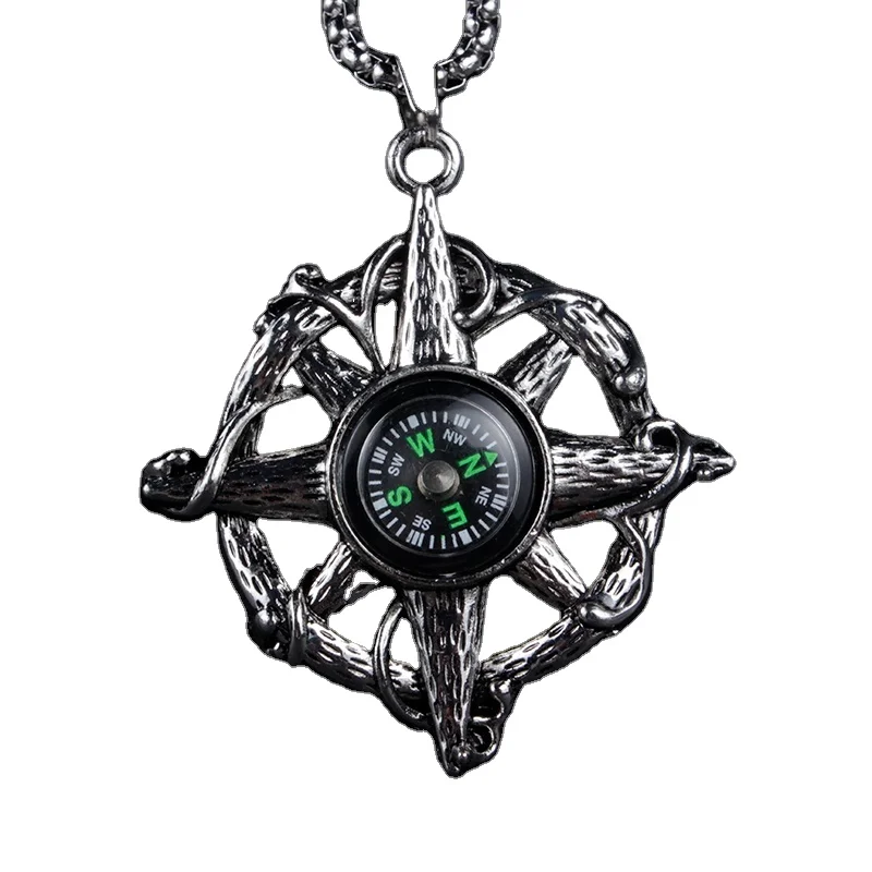 Creative Personality Trendy Compass Pendant Necklace Long Titanium Steel Box Chain Necklace Unique Design Jewelry
Creative Personality Trendy Compass Pendant Necklace Long Titanium Steel Box Chain Necklace Unique Design Jewelry