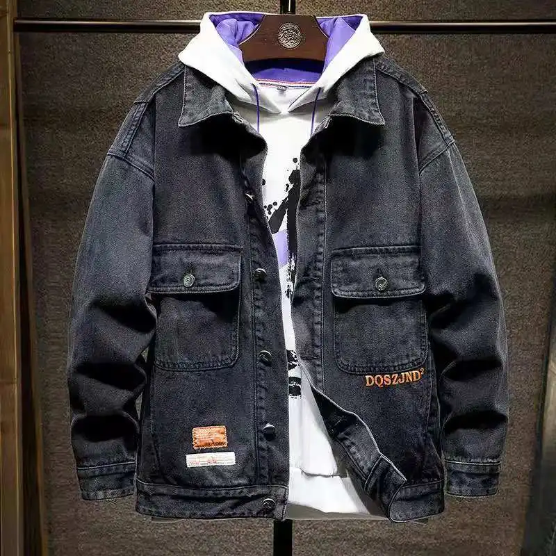 Large size denim jacket men's loose multi-pocket fat boys clothes plus fat and fat tooling jacket
Large size denim jacket men's loose multi-pocket fat boys clothes plus fat and fat tooling jacket