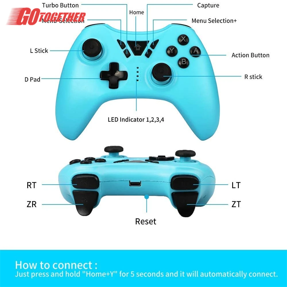 Wired Game Handle for Switch Pro Game Handle Joystick Switch Wireless Game Handle with p c controller, Blue
Wired Game Handle for Switch Pro Game Handle Joystick Switch Wireless Game Handle with p c controller, Blue