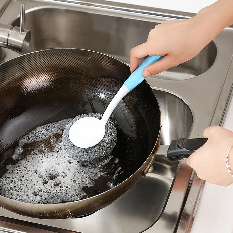 Kitchen Creativity Not Oily Cleaning Ball Long Handle Plastic Wash Pot Dishwashing Brush, Blue, green, pink
Kitchen Creativity Not Oily Cleaning Ball Long Handle Plastic Wash Pot Dishwashing Brush, Blue, green, pink