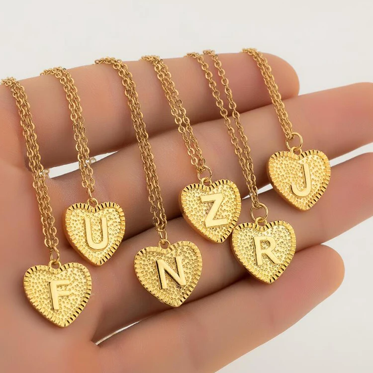 Trendy Gold Plated Stainless Steel Chain Charm Copper Heart 26 Alphabet Letters Women Initial Pendant Necklace Jewelry For Girls, Silver & gold color
Trendy Gold Plated Stainless Steel Chain Charm Copper Heart 26 Alphabet Letters Women Initial Pendant Necklace Jewelry For Girls, Silver & gold color