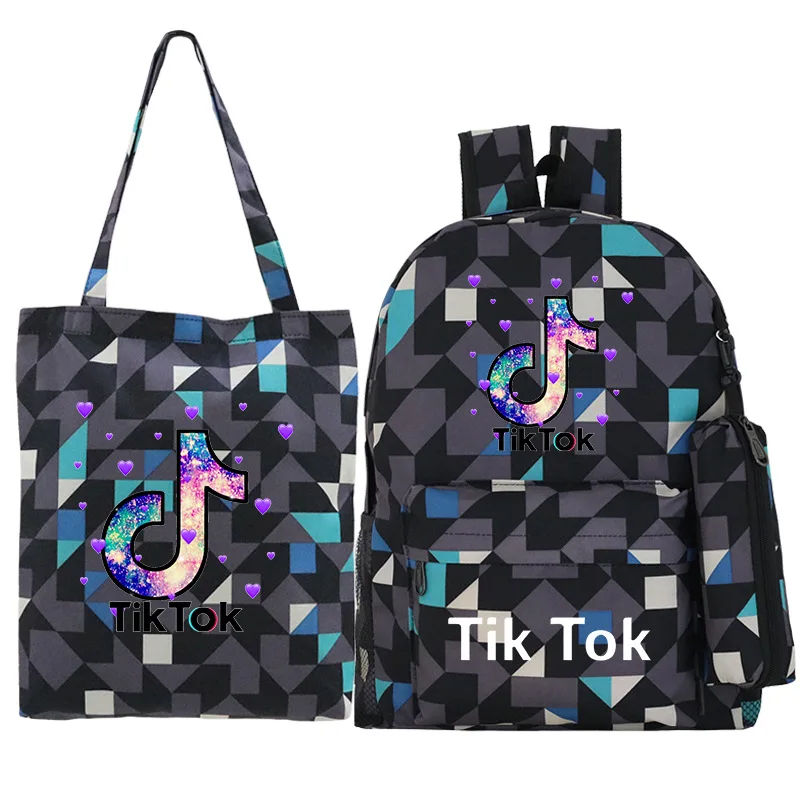 High-Quality 3Pcs High School Bags Set Tik Tok Bag Shopping Handbags Student Backpack With Pencil Box
High-Quality 3Pcs High School Bags Set Tik Tok Bag Shopping Handbags Student Backpack With Pencil Box