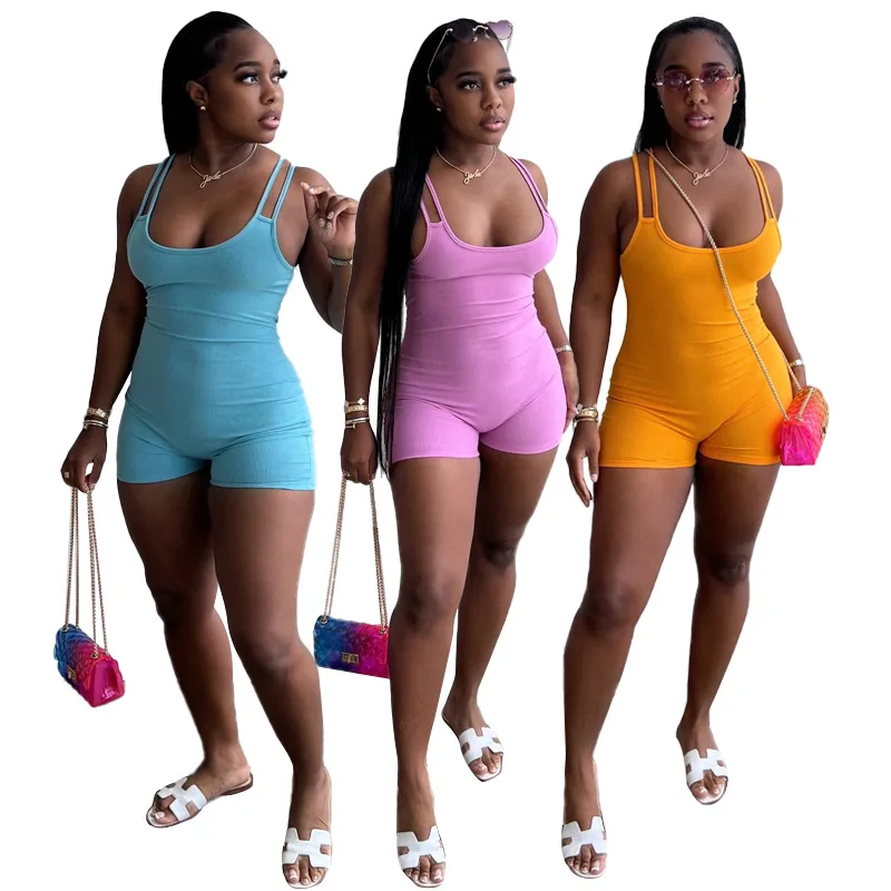 Popular Ladies One Piece Rompers Skinny Strap Plus Size Loungewear Summer Women Short Jumpsuits
Popular Ladies One Piece Rompers Skinny Strap Plus Size Loungewear Summer Women Short Jumpsuits