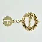 Zinc alloy custom hollow out logo round charms metal name jewelry tags for pendant