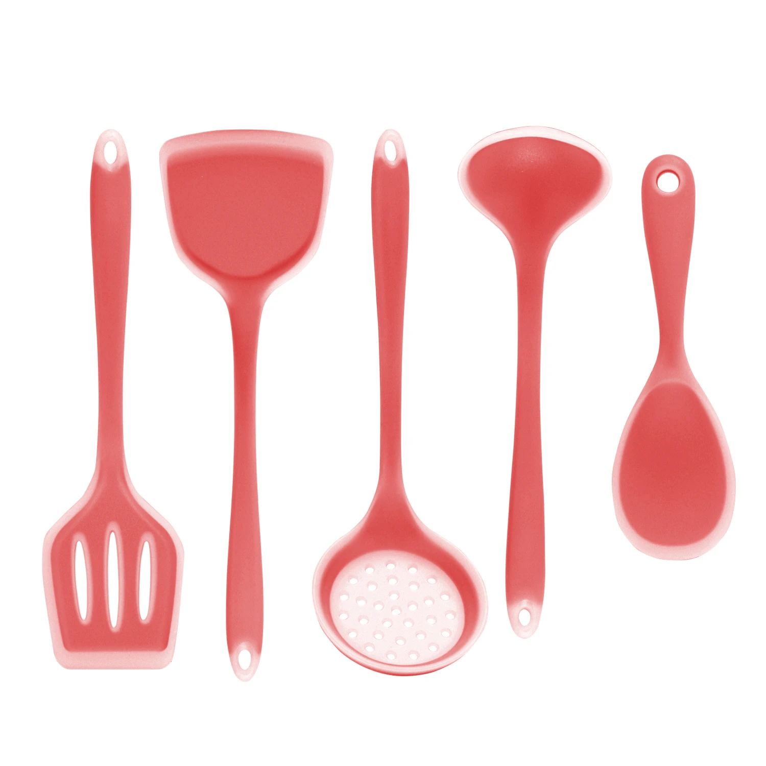 Translucent Silicone Kitchen Cooking Utensils 5pcs colorful kitchenware, Pink/green/orange/red/blue/yellow/purple
Translucent Silicone Kitchen Cooking Utensils 5pcs colorful kitchenware, Pink/green/orange/red/blue/yellow/purple