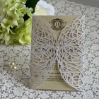 Laser cut wedding greeting card die-cut wedding invitations royal wedding card