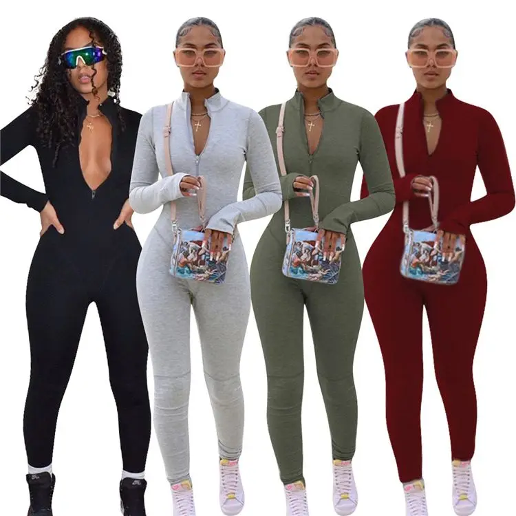 New Arrival 2021 Custom Logo Solid Color Long Sleeve One Piece Jumpsuits Woman Bodycon Rompers And Jumpsuit Rompers
New Arrival 2021 Custom Logo Solid Color Long Sleeve One Piece Jumpsuits Woman Bodycon Rompers And Jumpsuit Rompers