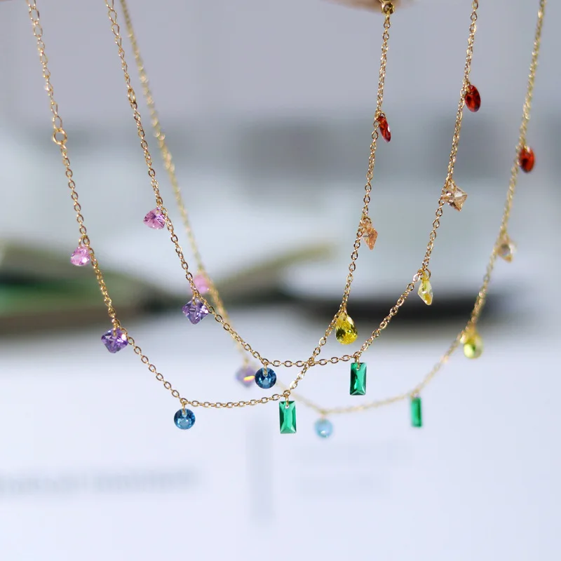 Carline High Quality Luxury 18K Gold Plated Zircon Crystal Pendant Stainless Steel Gemstone Charms Necklace For Women Jewelry
Carline High Quality Luxury 18K Gold Plated Zircon Crystal Pendant Stainless Steel Gemstone Charms Necklace For Women Jewelry