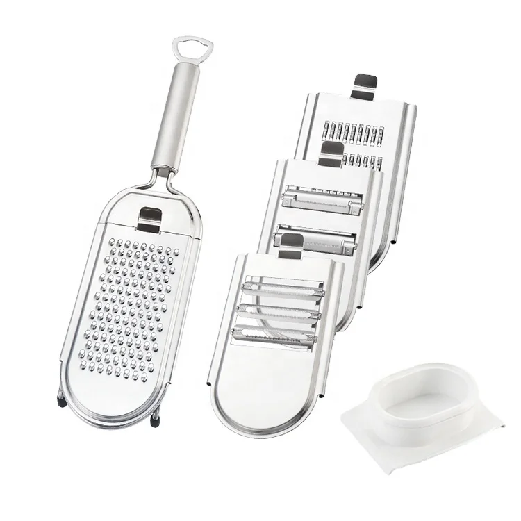 Multifunctional Stainless steel Vegetable Cutter with ABS Hand Protector Knife Potato Peeler Carrot Onion Grater, Silver
Multifunctional Stainless steel Vegetable Cutter with ABS Hand Protector Knife Potato Peeler Carrot Onion Grater, Silver