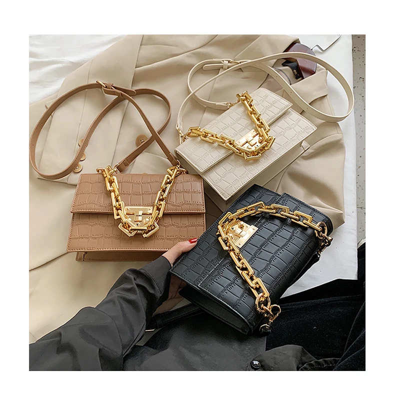 Women Small Crocodile Pattern PU Leather Crossbody Bags Autumn Winter Retro Lady Shoulder Handbags Female Thick Chains Totes, Customized color
Women Small Crocodile Pattern PU Leather Crossbody Bags Autumn Winter Retro Lady Shoulder Handbags Female Thick Chains Totes, Customized color