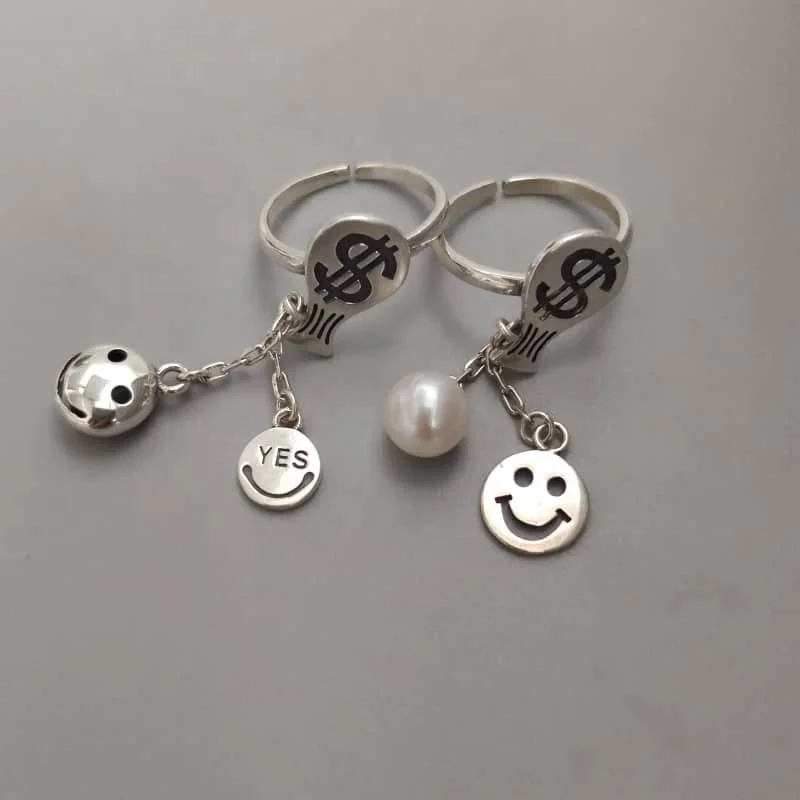 Fashion design silver Jewelry 925 Silver Women Ring Pearl moneybag Smile Happy Face Gift Sterling Silver gold plated Rings, White gold (rose gold, yellow are avaliable)
Fashion design silver Jewelry 925 Silver Women Ring Pearl moneybag Smile Happy Face Gift Sterling Silver gold plated Rings, White gold (rose gold, yellow are avaliable)