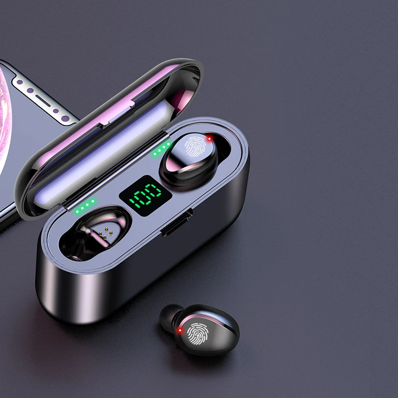 Ultra-long life battery sports waterproof cordless earphones with 2000mAh charging case/box
Ultra-long life battery sports waterproof cordless earphones with 2000mAh charging case/box