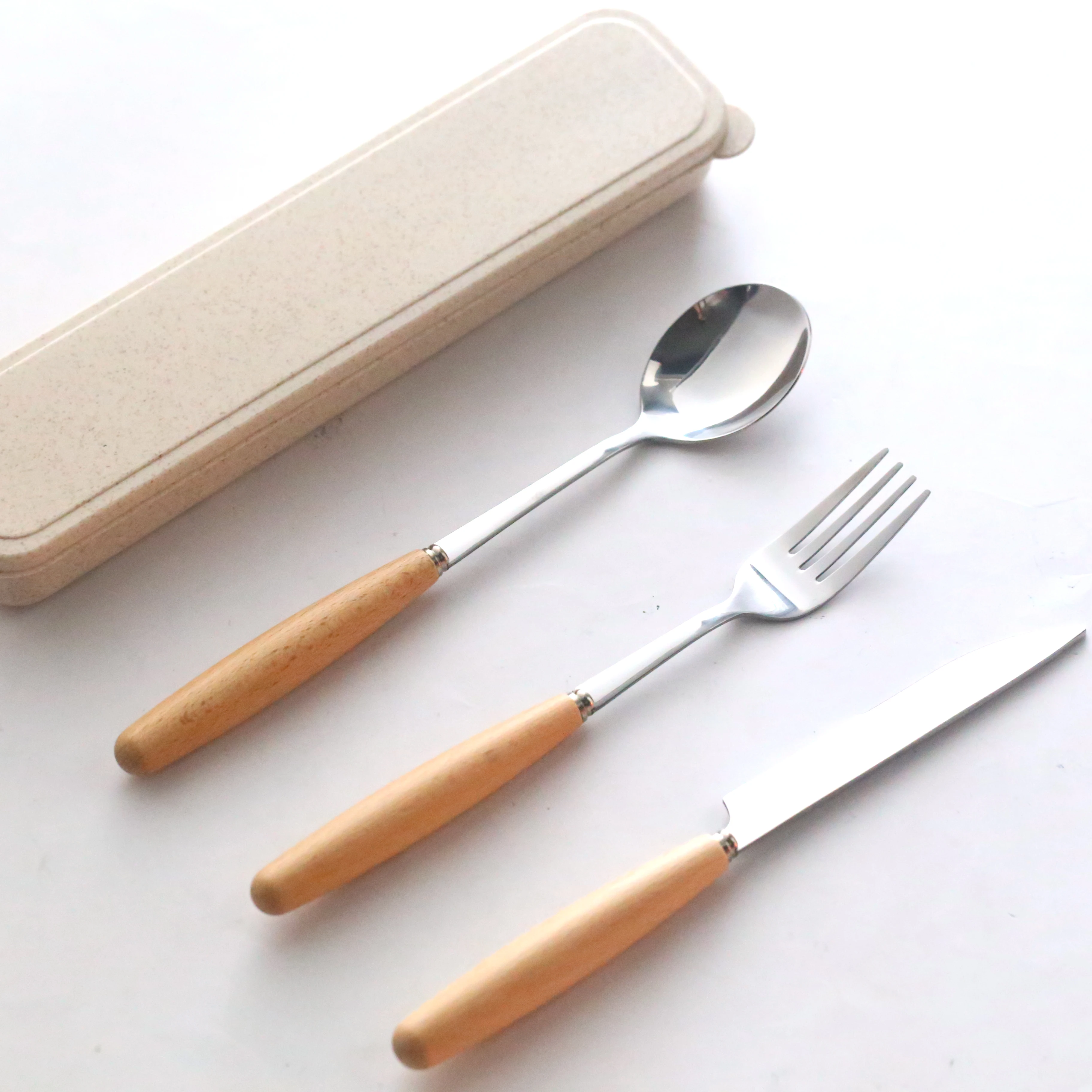 Portable Stainless Steel Cutlery Wooden Handle Spoon Fork Knife Flatware Set In Box
Portable Stainless Steel Cutlery Wooden Handle Spoon Fork Knife Flatware Set In Box
