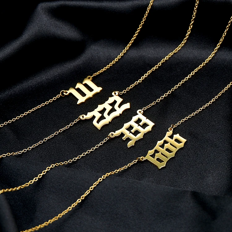 Custom Luck Number 111-999 Personalized Feminine Gold-plated Chain Stainless Steel Angel Digital Pendant Charm Minimalist Jewelr
Custom Luck Number 111-999 Personalized Feminine Gold-plated Chain Stainless Steel Angel Digital Pendant Charm Minimalist Jewelr