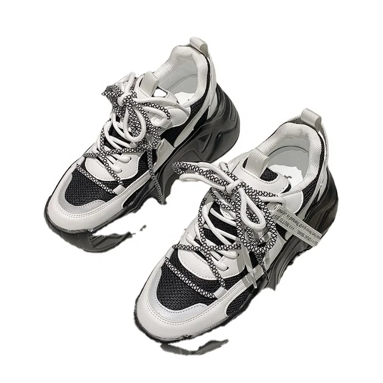2021 Factory supply fashion comfortable custom logo thick soft sole women's lovers daily wear sneakers lady sports casual shoes, Black/white
2021 Factory supply fashion comfortable custom logo thick soft sole women's lovers daily wear sneakers lady sports casual shoes, Black/white