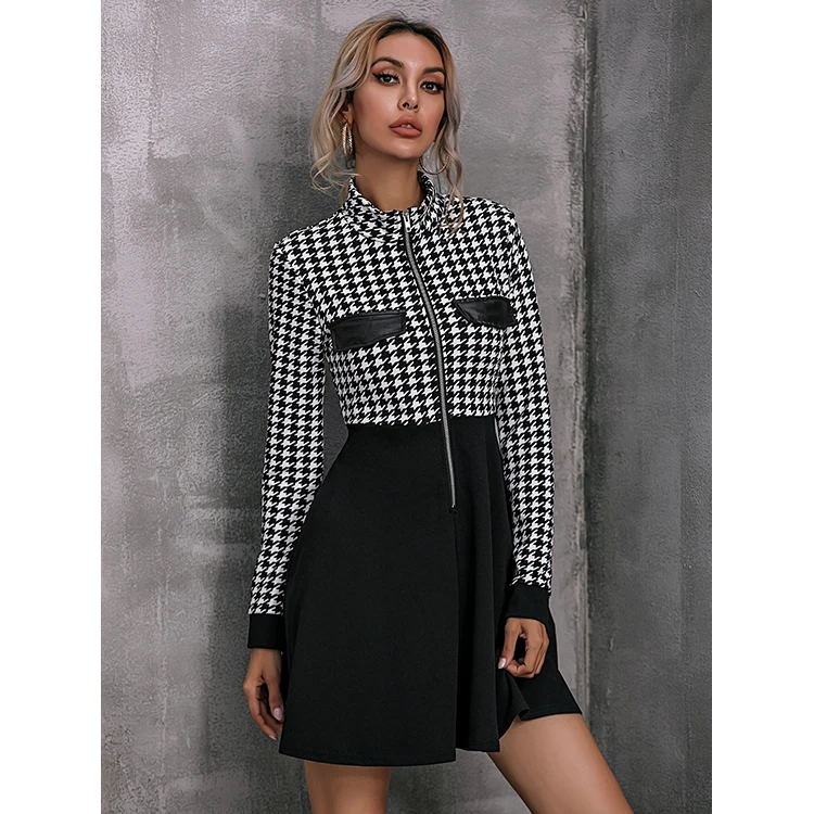 2021 Spring and Autumn Long Sleeve Printed A-line Skirt Female High Waist Retro Plaid Zipper Slim Mini Dress, Black,red,pink,green
2021 Spring and Autumn Long Sleeve Printed A-line Skirt Female High Waist Retro Plaid Zipper Slim Mini Dress, Black,red,pink,green