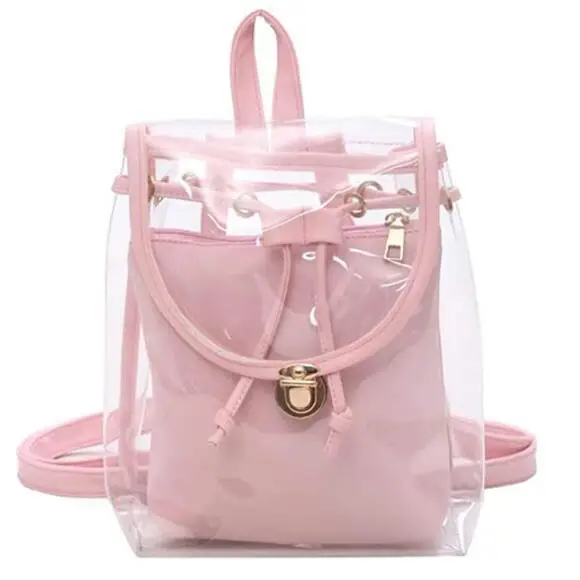 Transparent Pvc School Bag Jelly Backpack Fashion Casual Backpack for Women, Blue, black, white,pink
Transparent Pvc School Bag Jelly Backpack Fashion Casual Backpack for Women, Blue, black, white,pink