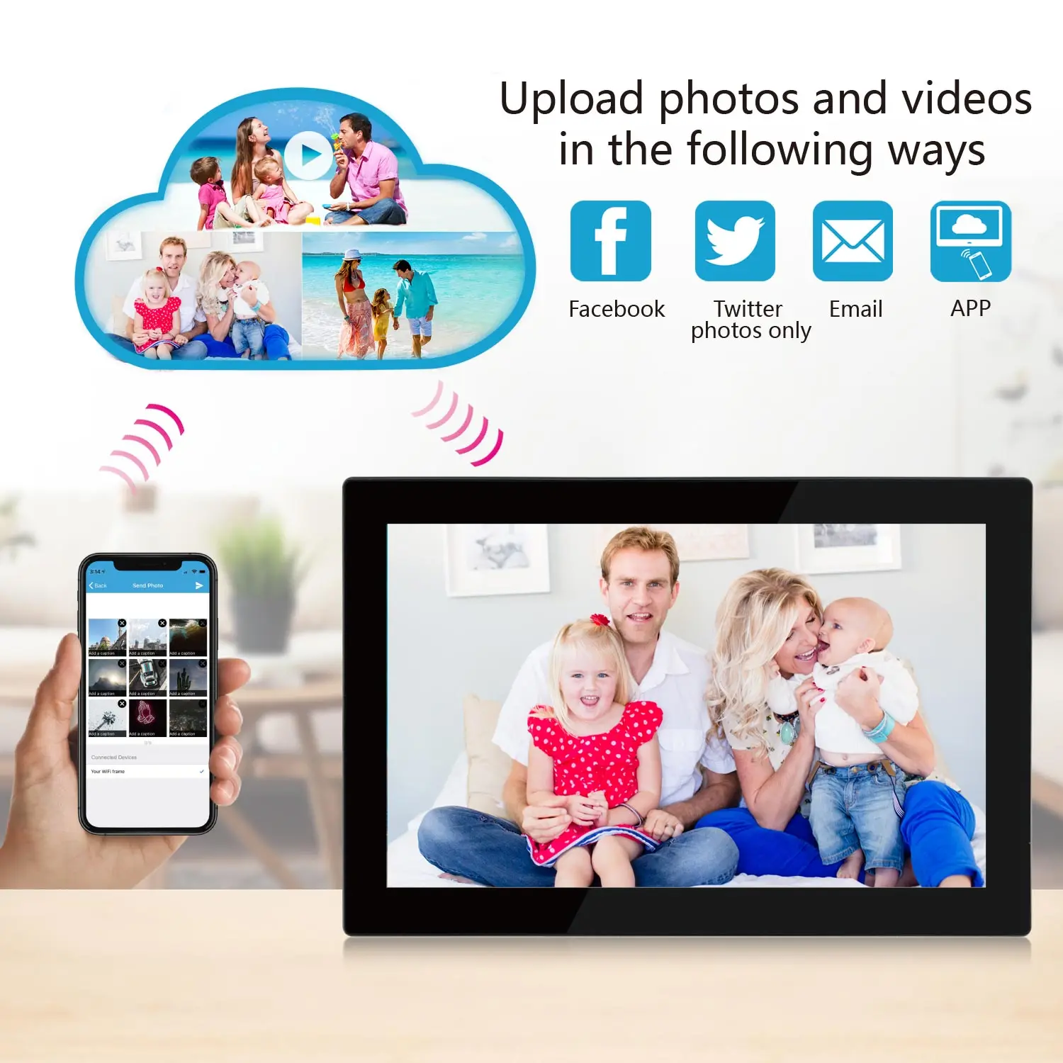 Wifi 10.1 inch interactive digital album photo display frame Bluetooth HDMI certificated
Wifi 10.1 inch interactive digital album photo display frame Bluetooth HDMI certificated