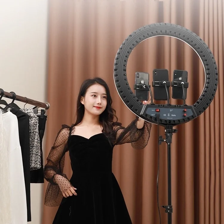 21Inch LED Ring Light With Tripod Stand Cell Phone Holder For Live Stream/Makeup/YouTube Video
21Inch LED Ring Light With Tripod Stand Cell Phone Holder For Live Stream/Makeup/YouTube Video