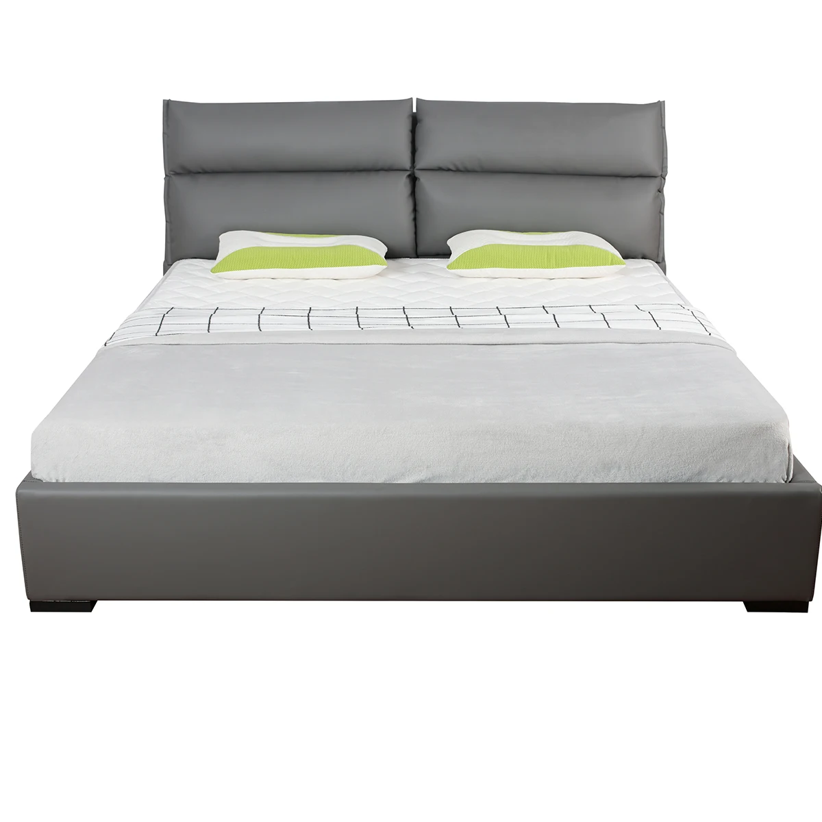 Manufacturing cheap leather double bed for bedroom, View double bed