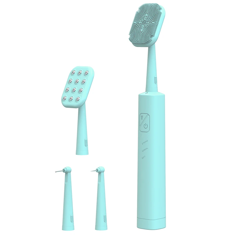High Quality 4 in 1 Rechargeable Silicone Facial Cleansing Massage Brush And Ultrasonic Teeth Cleaner Machine, White/black/blue
High Quality 4 in 1 Rechargeable Silicone Facial Cleansing Massage Brush And Ultrasonic Teeth Cleaner Machine, White/black/blue