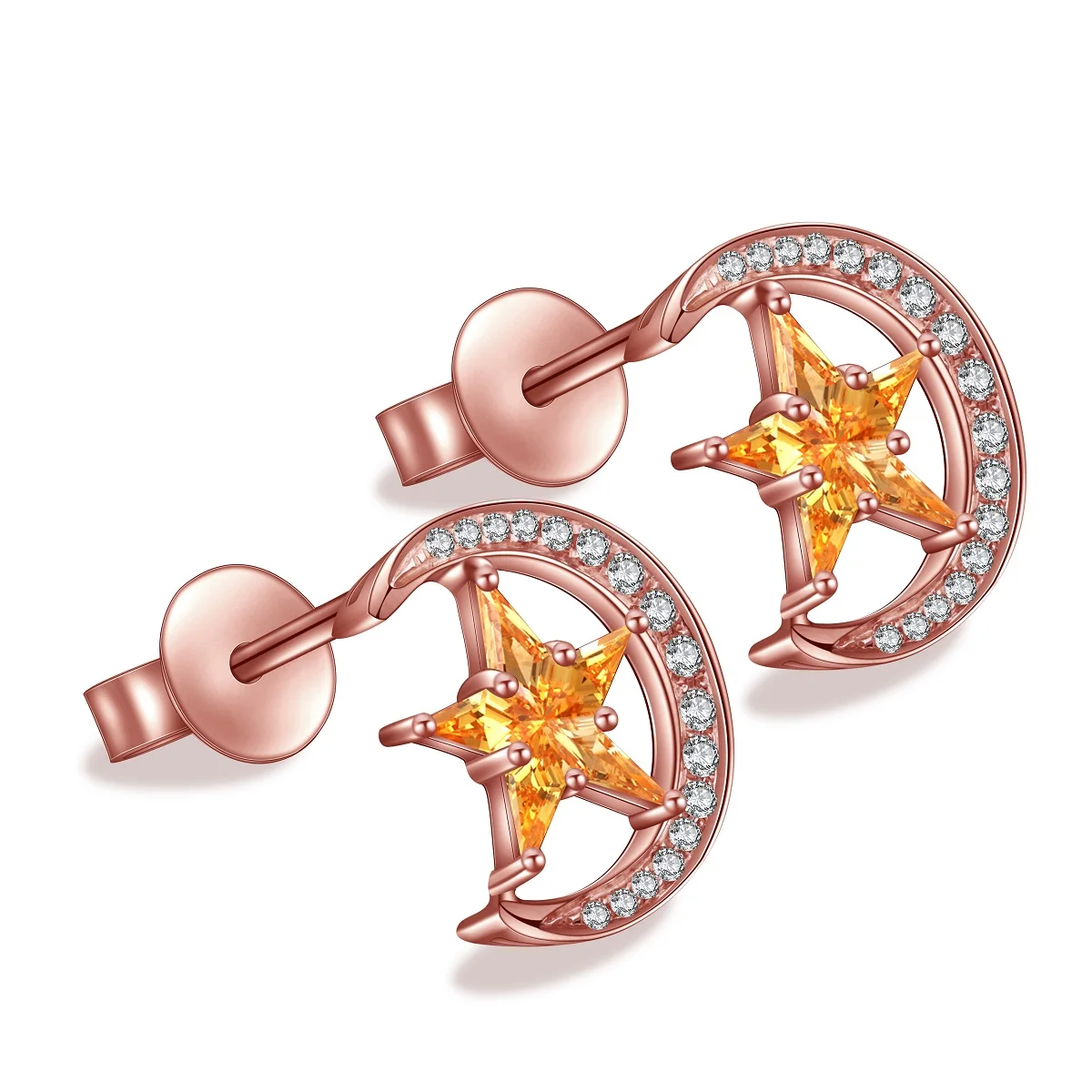 Moon and Star 18k gold fashion jewelry sapphire and diamond Earrings, Optional blue, green, red, pink, orange, yellow, white
Moon and Star 18k gold fashion jewelry sapphire and diamond Earrings, Optional blue, green, red, pink, orange, yellow, white