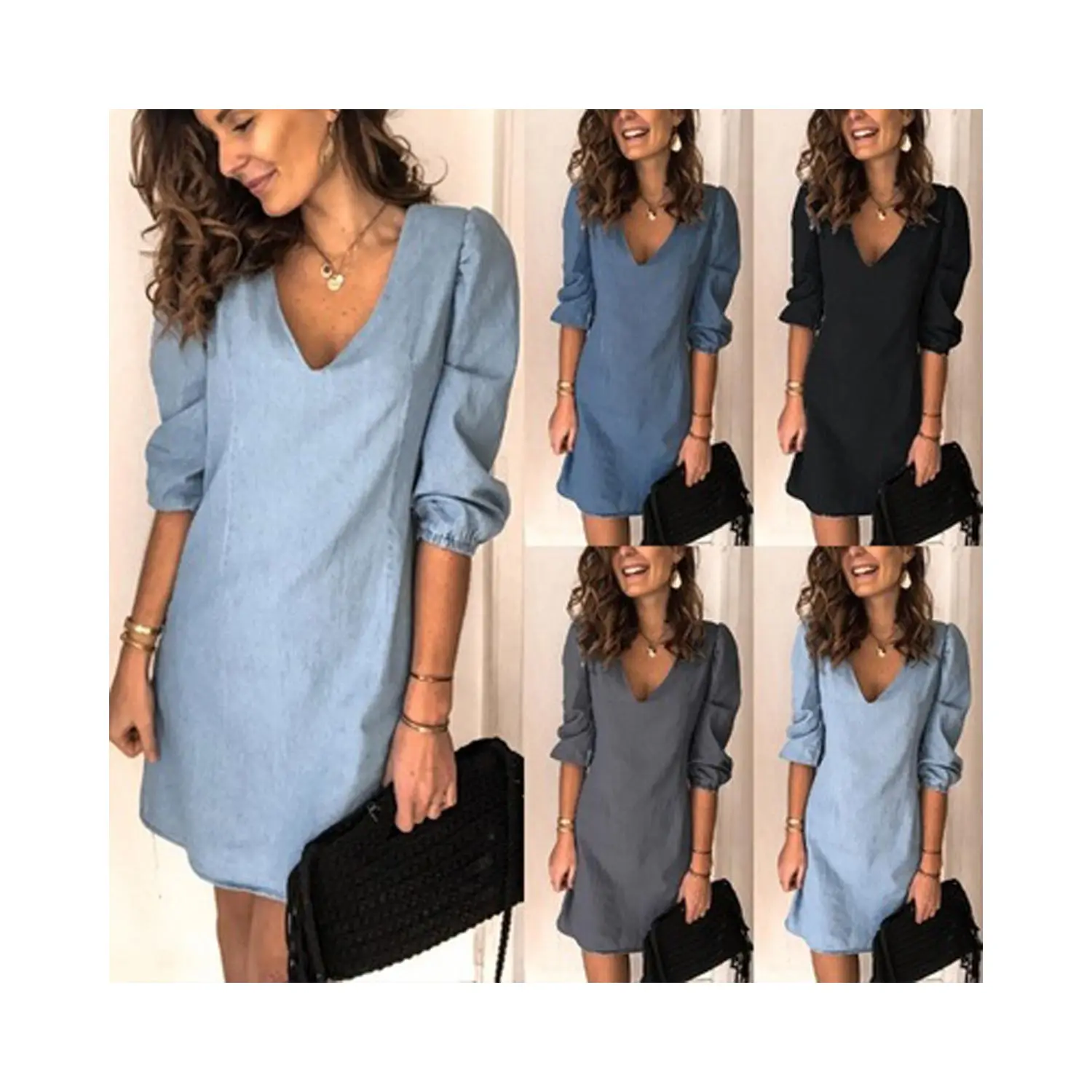 plus size 2021 fashion summer korean bale shirt casual short used denim women clothing dress
plus size 2021 fashion summer korean bale shirt casual short used denim women clothing dress
