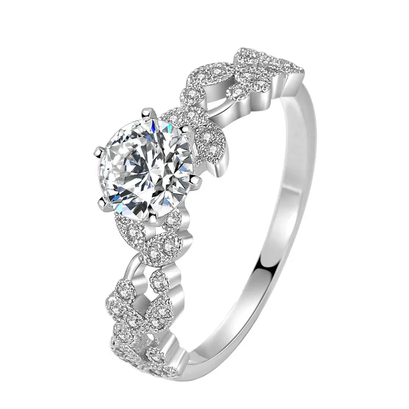 Leaves, flowers and snowflakes new 80 point diamond ring fashion new pearl diamond ring tail ring jewelry, White
Leaves, flowers and snowflakes new 80 point diamond ring fashion new pearl diamond ring tail ring jewelry, White
