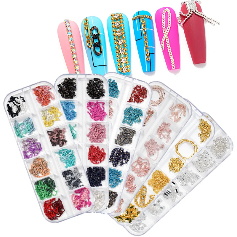 Gold Silver Shiny Diamonds Beads Rhinestone Metal Nail Art Chain, Gold/silver/colorful
Gold Silver Shiny Diamonds Beads Rhinestone Metal Nail Art Chain, Gold/silver/colorful