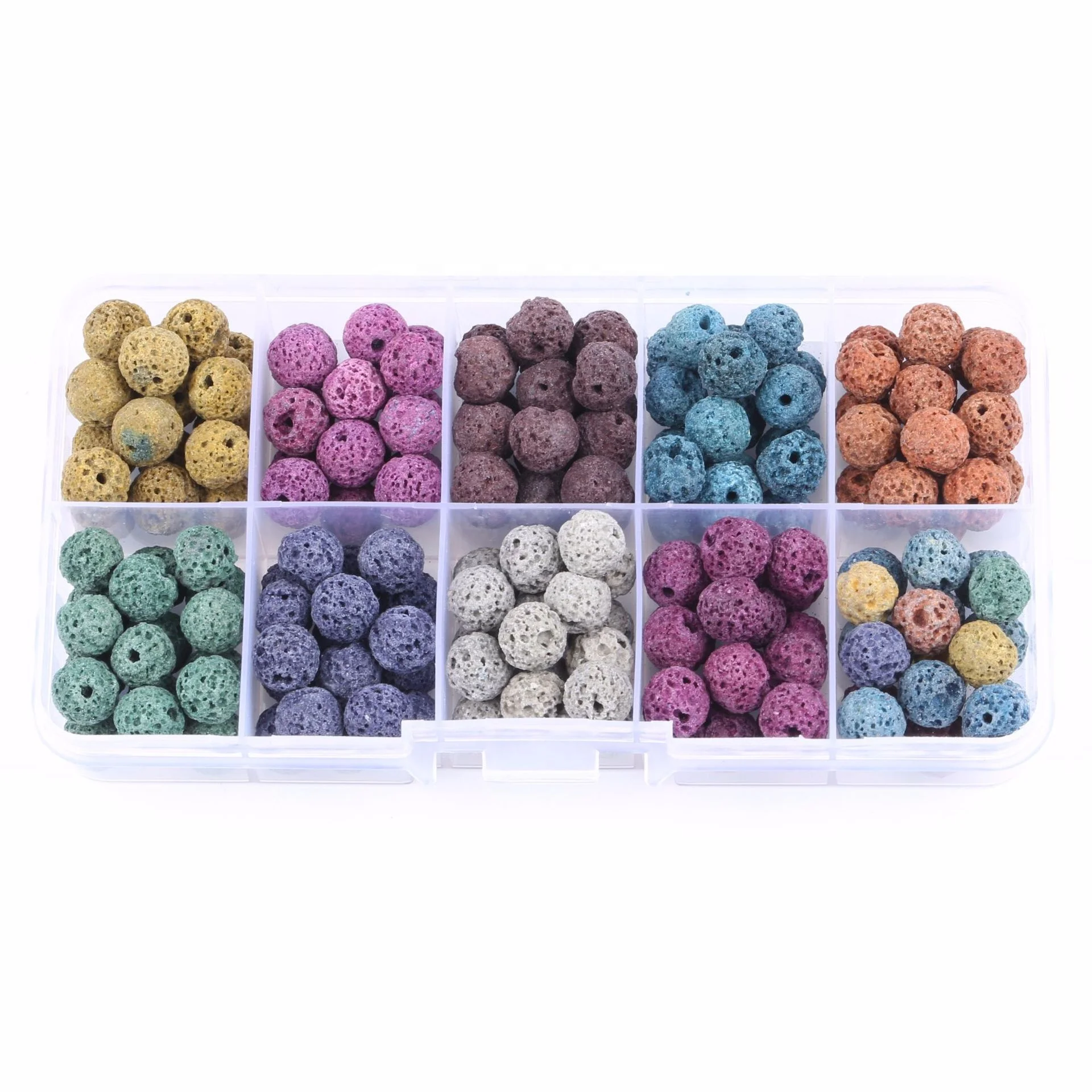 8mm Volcanic Rock Beads Stone 10 Grid Box Colorful Diy Colorful Lava Stone Bead, As photo
8mm Volcanic Rock Beads Stone 10 Grid Box Colorful Diy Colorful Lava Stone Bead, As photo