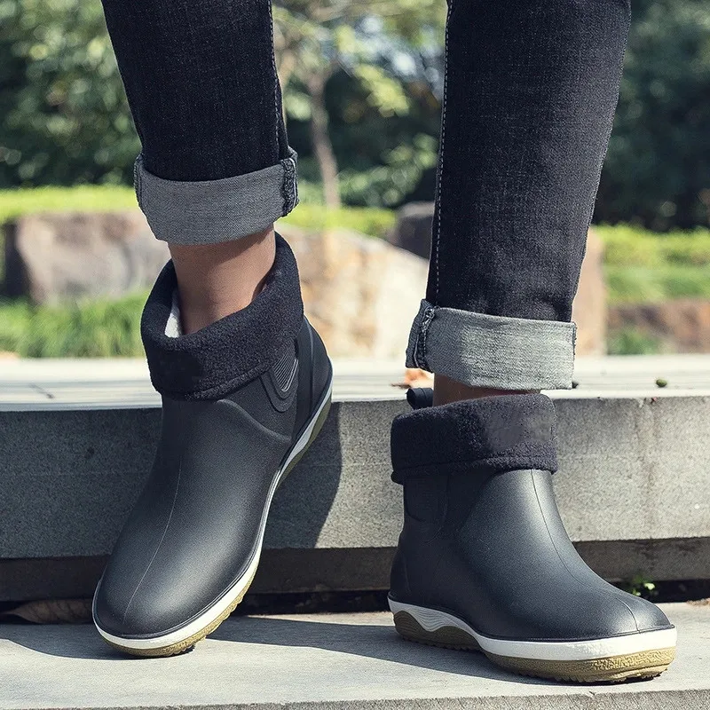 Manufacturer supply winter casual chelsea PVC ankle rain boots waterproof non-slip navy blue water shoes for men, Black,blue,grey
Manufacturer supply winter casual chelsea PVC ankle rain boots waterproof non-slip navy blue water shoes for men, Black,blue,grey