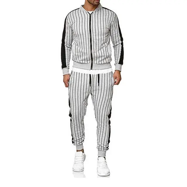 New Men'S Striped Sports Suit Casual Sports Jacket Cardigan Outdoor Sports And Leisure Runners Suit
New Men'S Striped Sports Suit Casual Sports Jacket Cardigan Outdoor Sports And Leisure Runners Suit