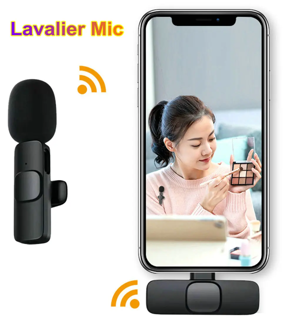 Wireless Lavalier Microphone Studio Gaming Lapel Clip Mic for iPhone Type-C PC Computer Professional Live Broadcast Mobile Phone, Black
Wireless Lavalier Microphone Studio Gaming Lapel Clip Mic for iPhone Type-C PC Computer Professional Live Broadcast Mobile Phone, Black
