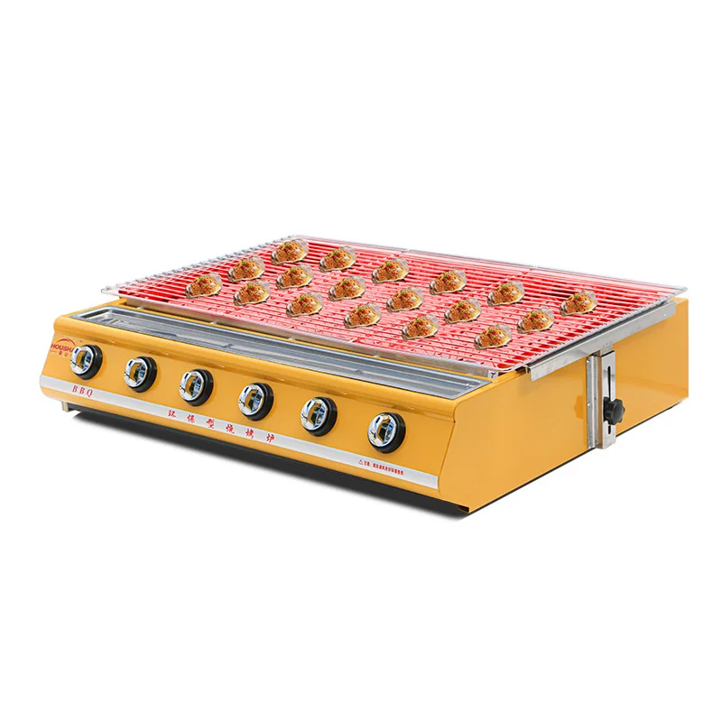 Tabletop 6 Burners BBQ Gas Grill Equipment Infrared Ceramic Gas Roaster Adjustable Height
Tabletop 6 Burners BBQ Gas Grill Equipment Infrared Ceramic Gas Roaster Adjustable Height