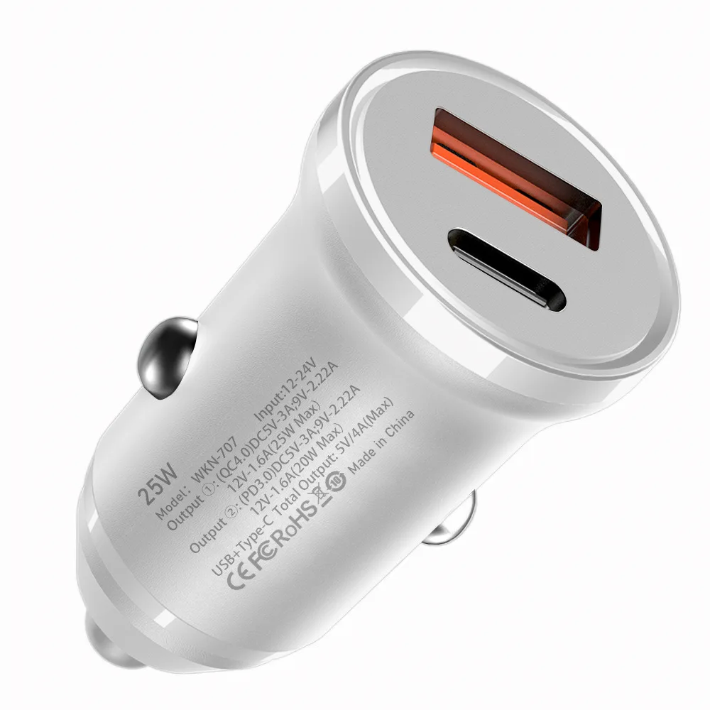 Universal Car Charger For Phone Fast Charging 25W QC3.0 and PD quick Phone car Charger adapter
Universal Car Charger For Phone Fast Charging 25W QC3.0 and PD quick Phone car Charger adapter