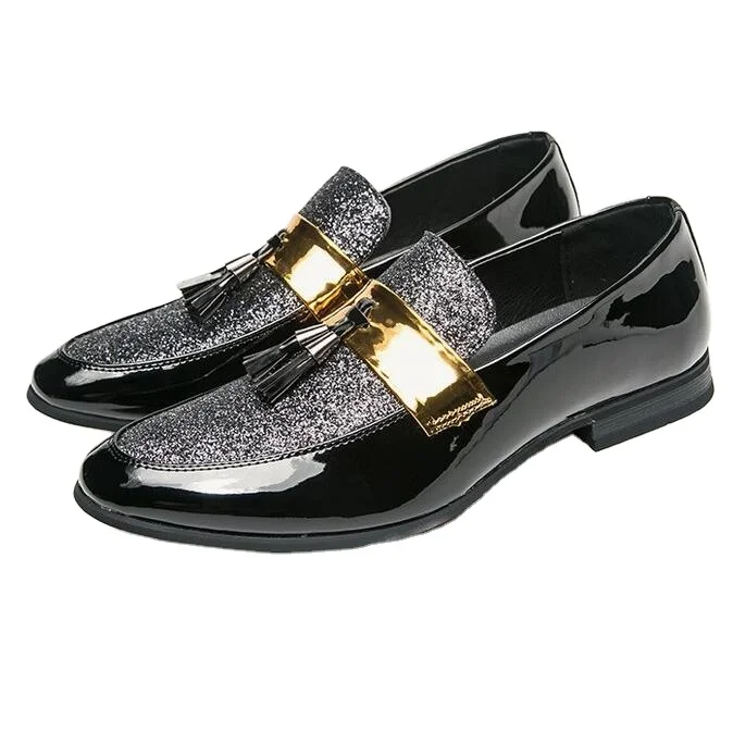2021 spring frosted flashing black men's leather shoes casual artificial leather low-heel tassel accessories men's shoes
2021 spring frosted flashing black men's leather shoes casual artificial leather low-heel tassel accessories men's shoes