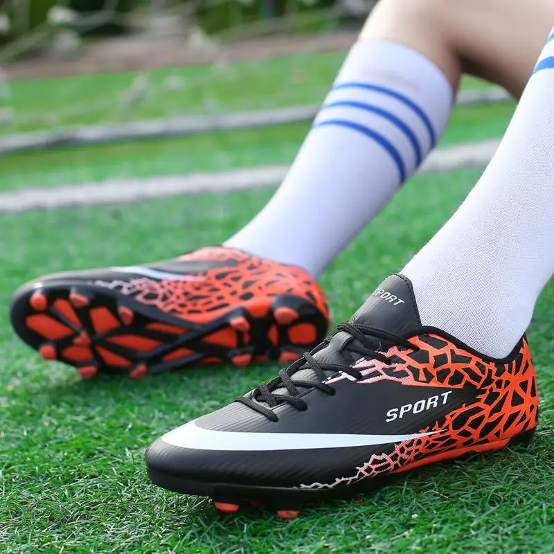 Man Cleats Soccer Shoes Outdoor Team Sports Kid Football Boots Training Sneakers Children size 31-45, Blue, black, orange, green
Man Cleats Soccer Shoes Outdoor Team Sports Kid Football Boots Training Sneakers Children size 31-45, Blue, black, orange, green
