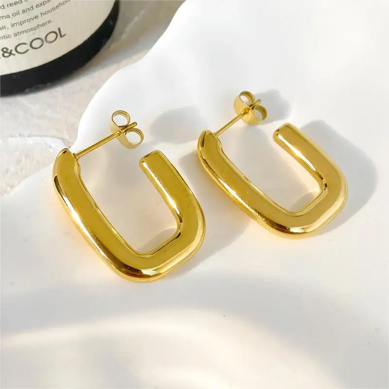 Fashion 18K Gold Plated Stainless Steel Jewelry Gift Geometric GOLD Silver Color Square C Earrings for Women jewelry 2024
Fashion 18K Gold Plated Stainless Steel Jewelry Gift Geometric GOLD Silver Color Square C Earrings for Women jewelry 2024
