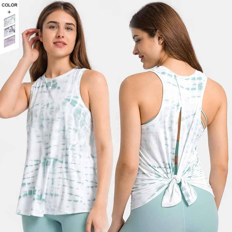 Trendy Design Recycled Yoga Top Bow Knot Tank Tops Ladies Women Loose Female Sports Print Vest
Trendy Design Recycled Yoga Top Bow Knot Tank Tops Ladies Women Loose Female Sports Print Vest