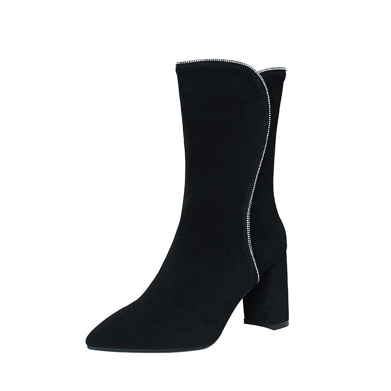 K284 Genuine leather ankle boots ladies high heels S line crystal dot boots women shoes, Black
K284 Genuine leather ankle boots ladies high heels S line crystal dot boots women shoes, Black