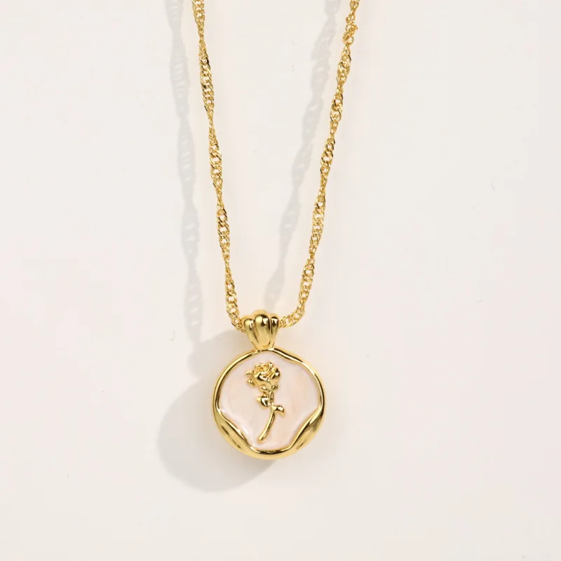 Colar Aco Inoxidavel Luxury Drop Oil Rose Stainless Steel Necklace Paslanmaz Celik Koly Vintage Gold Plated Disc Necklace
Colar Aco Inoxidavel Luxury Drop Oil Rose Stainless Steel Necklace Paslanmaz Celik Koly Vintage Gold Plated Disc Necklace